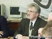 Глава УРП Украины Л. Лукьяненко на заседании круглого стола "Проблемы формирования и деятельности единой оппозиции на Украине" в информационном пресс-центре "ПроМедиа"