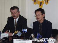 Пресс-конференция лидеров Партии "Реформы и Порядок" В.Пинзеника и Союза Правых Сил И.Хакамады (Россия) в рамках конференции "Перспективы сотрудничества правых партий стран Центрально- Восточной Европы".