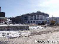 Возведение монумента в честь провозглашения Независимости Украины в городе Киеве (вид со стороны улицы Хрещатик)