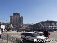 Площадь Независимости в Киеве во время реконструкции