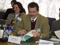 Руководитель Управления пресс-службы Президента Украины Игорь Сторожук на заседании круглого стола на тему: "Лицензирование телерадиоорганизаций в Украине: основные принципы и критерии" в УЦЭПИ им. А. Разумкова