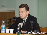 Пресс-конференция в Министерстве аграрной политики Украины о результатах выездного заседания совета АФЗУ (г.Луцк, 19-20.06.2001г.)при участии начальника департамента рынков продукции животноводства МАП Украины Юрия Мельника