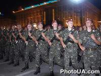 Во время тренировки военного парада, посвященного 10-й годовщине Независимости Украины