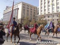 Праздничный парад, посвященный 10-й годовщине Независимости Украины. Представители украинского казачества
