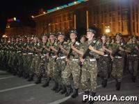 Во время тренировки военного парада, посвященного 10-й годовщине Независимости Украины (Крещатик, город Киев)