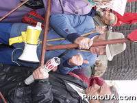 Митинг у стен Кабинета Министров Украины, организованный Всеукраинской Чернобыльской народной партией "За благосостояние и социальную защиту народа" в защиту прав чернобыльцев