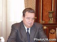 Председатель Верховного Совета Украины Иван Плющ во время встречи с генеральным секретарем Совета ЕС, верховным представителем ЕС по вопросам совместной внешней политики и безопасности Хавьером Соланой