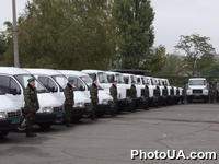 Автомобили ГАЗ, переданные Посольством США в Украине пограничным войскам Украины в рамках "Программы безопасности границы и экспортного контроля"