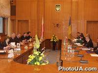 Визит в Украину министра иностранных дел Польши В.Цимошевича. На фото: встеча министра иностранных дел Украины А.Зленко с министром иностранных дел Польши В.Цимошевичем