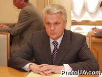 Председатель Верховного Совета Украины Владимир Литвин на встрече во время официального визита О.Герджыкова в Киеве