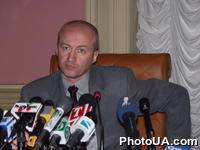 Заместитель Председателя Верховной Рады Украины Александр Зинченко на пресс-конференции посвященной его встрече с представителями СМИ