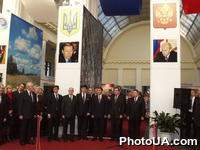 Открытие Российской национальной выставки с участием зампредседателя правительства РФ Б.Алешина и вице-премьер-министра Украины по вопросам агропромышленного комплекса И.Кириленко. ("Экспоцентр Украины", г.Киев)