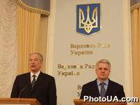 Совместная пресс-конференция для журналистов Председателя Верховной Рады Украины Владимира Литвина и Председателя Государственной Думы Российской Федерации Бориса Грызлова