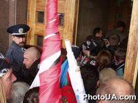 Акция партии "Братство" и украиннцев живущих в Приднестровье возле ЦИК Украины