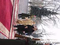 Новоизбранный Президент Украины Виктор Ющенко с супругой Катериной Чумаченко готовятся к началу церемонии инаугурации Президента Украины в Верховной Раде Украины