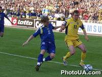 Матч отборочного турнира Чемпионата Европи 2006 по футболу в Киеве между сборными командами Украины и Казахстана