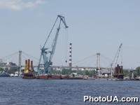 Строительство Подольского мостового перехода для совместного движения метро и автотранспорта через р.Днепр