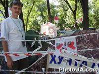 Палаточный городок сторонников БЮТ возле здания ВР Украины