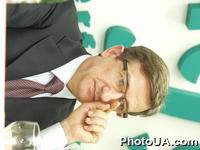 Пресс-конференция, посвященная подписанию кредитного соглашения между корпорацией "ИСД" и ЕБРР на тему: "ЕБРР финансирует когенерационную установку на Алчевском металлургическом комбинате". На фото: Сергей Тарута