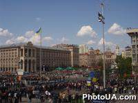 Военный парад. 61-я годовщина победы в Великой Отечественной войне на ул. Крещатик, в г. Киеве, Украина, 9 мая 2006 года